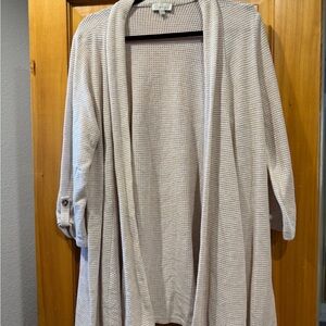 Elegant Beige Open-Front Cardigan